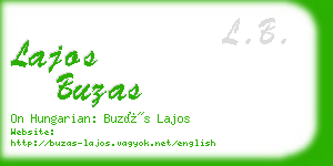 lajos buzas business card